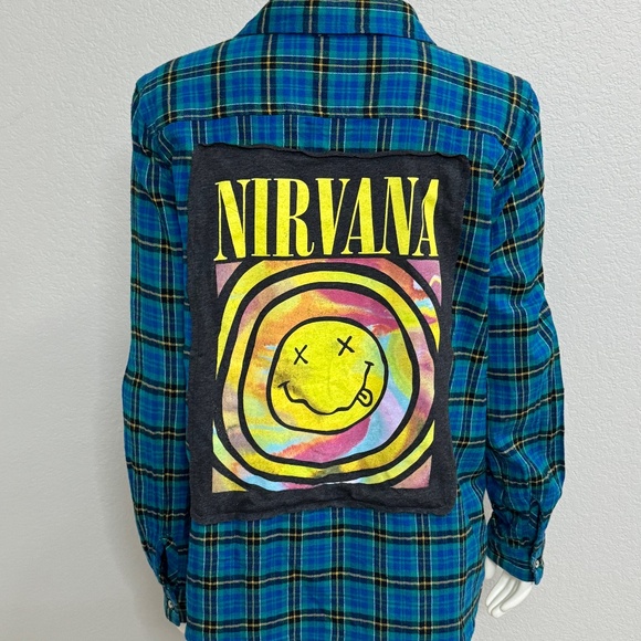 Upcycled Tops - Nirvana Upcycled Plaid Schacket